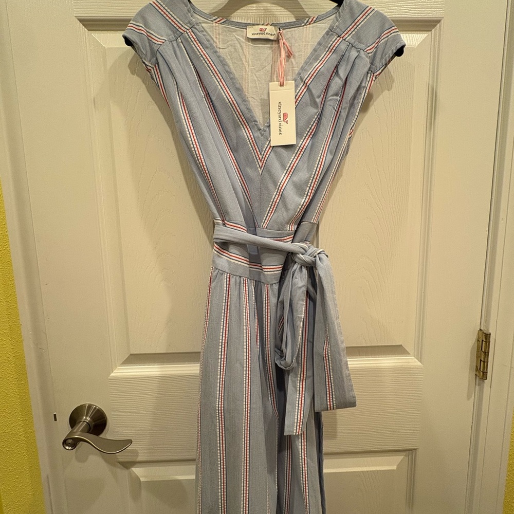 Vineyard Vines Bimini Blue Seersucker Dress